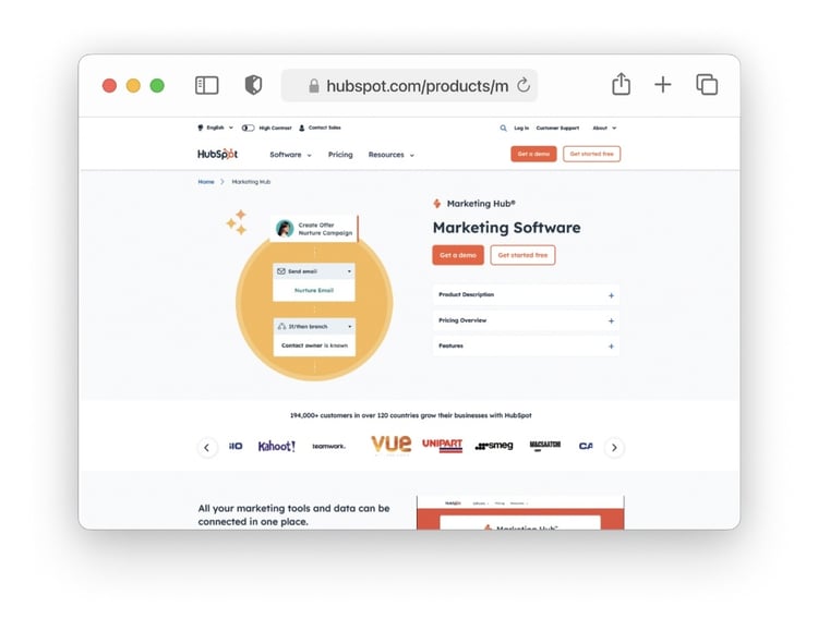 Marketing software