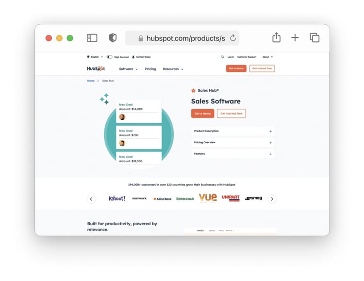 Sales software